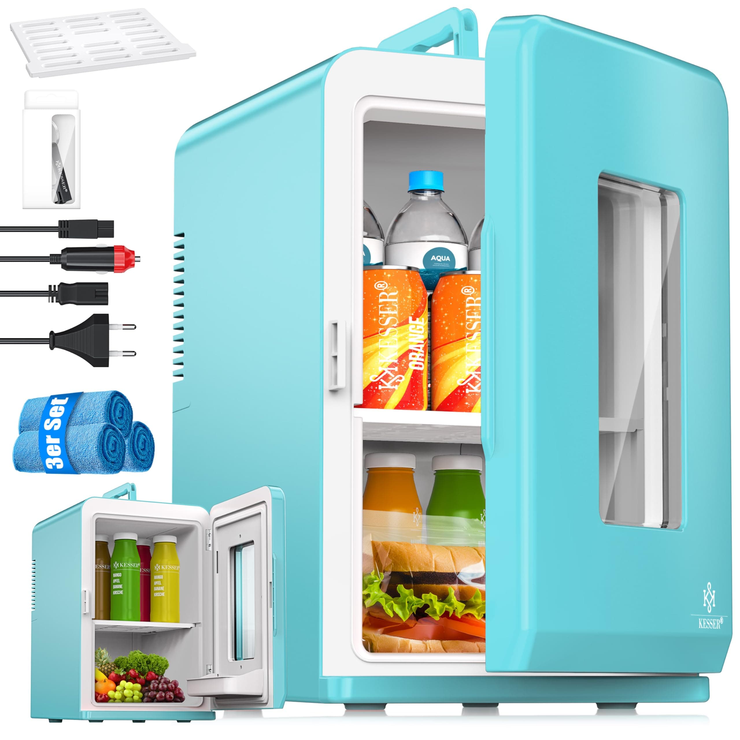 🌟 KESSER® 2in1 Mini Kühlschrank Kühlbox 15L - 15% Rabatt! 🌟
