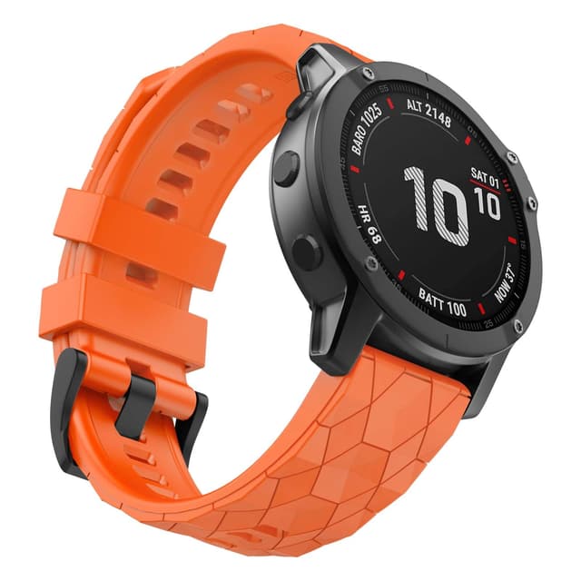 MYSNBKN Armband für Garmin Fenix 5/Fenix 5 Plus/Fenix 6/Fenix 6 Pro/Fenix 7/Forerunner 935/945 Orange 🌈