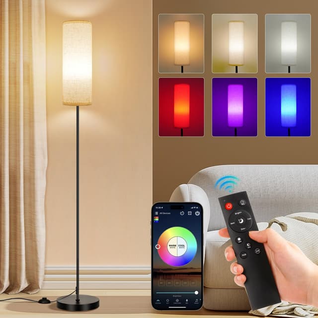 FRIDEKO HOME LED Stehlampe Wohnzimmer Modern 🌟