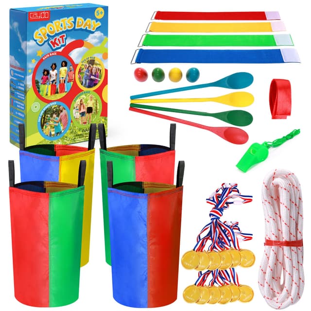 Caydo Outdoor Spiele für Kinder und Erwachsene 🎉 5 in 1 Gartenspiele 🌞