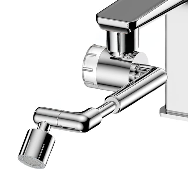 🚿  1080 Grad Drehbarer Multifunktionaler Verlängerungshahn - 55 mm Ausziehbarer Wasserhahnverlängerer mit Filter