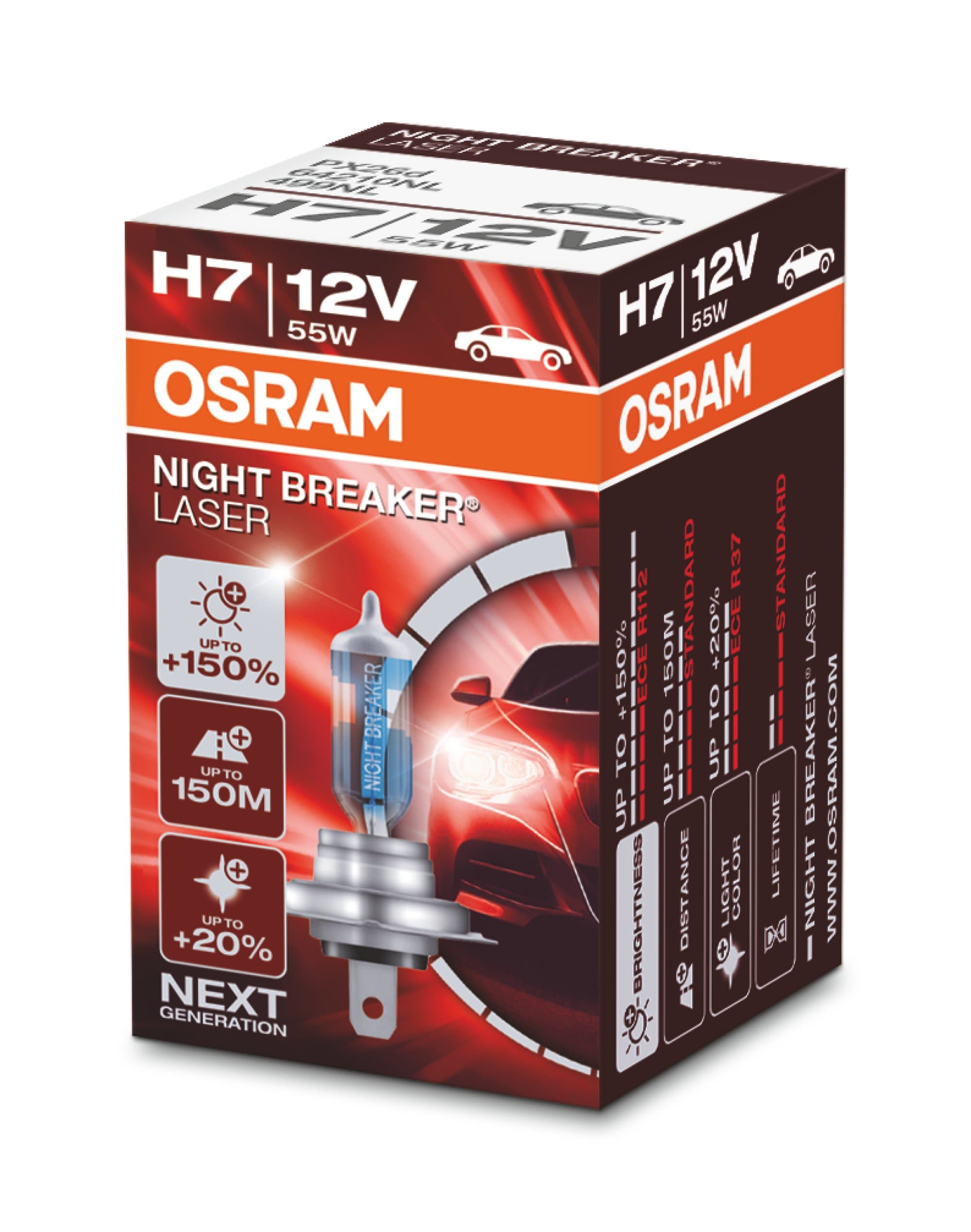 Osram NIGHT BREAKER LASER H7 - +150% mehr Helligkeit! 🚗💡