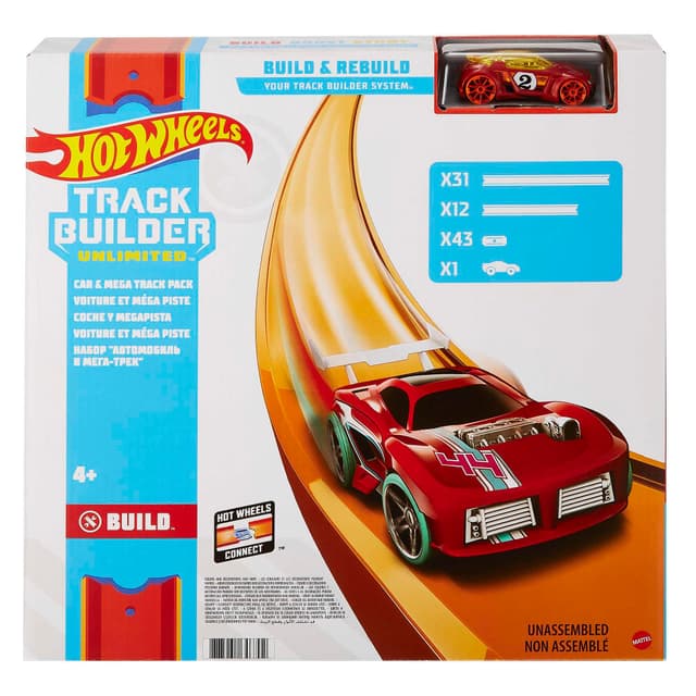 🏎️ Hot Wheels Bahn Track Builder, Verbindungsstücke (12m) - Tolles Pack!