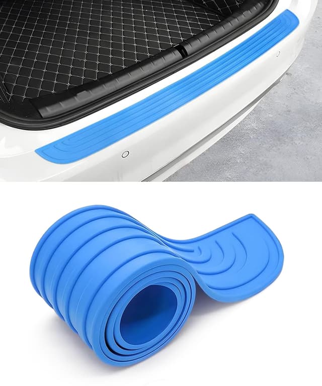 🚗 Schutzfolie für Auto Stoßstange und Kofferraum - Blau 104x9cm