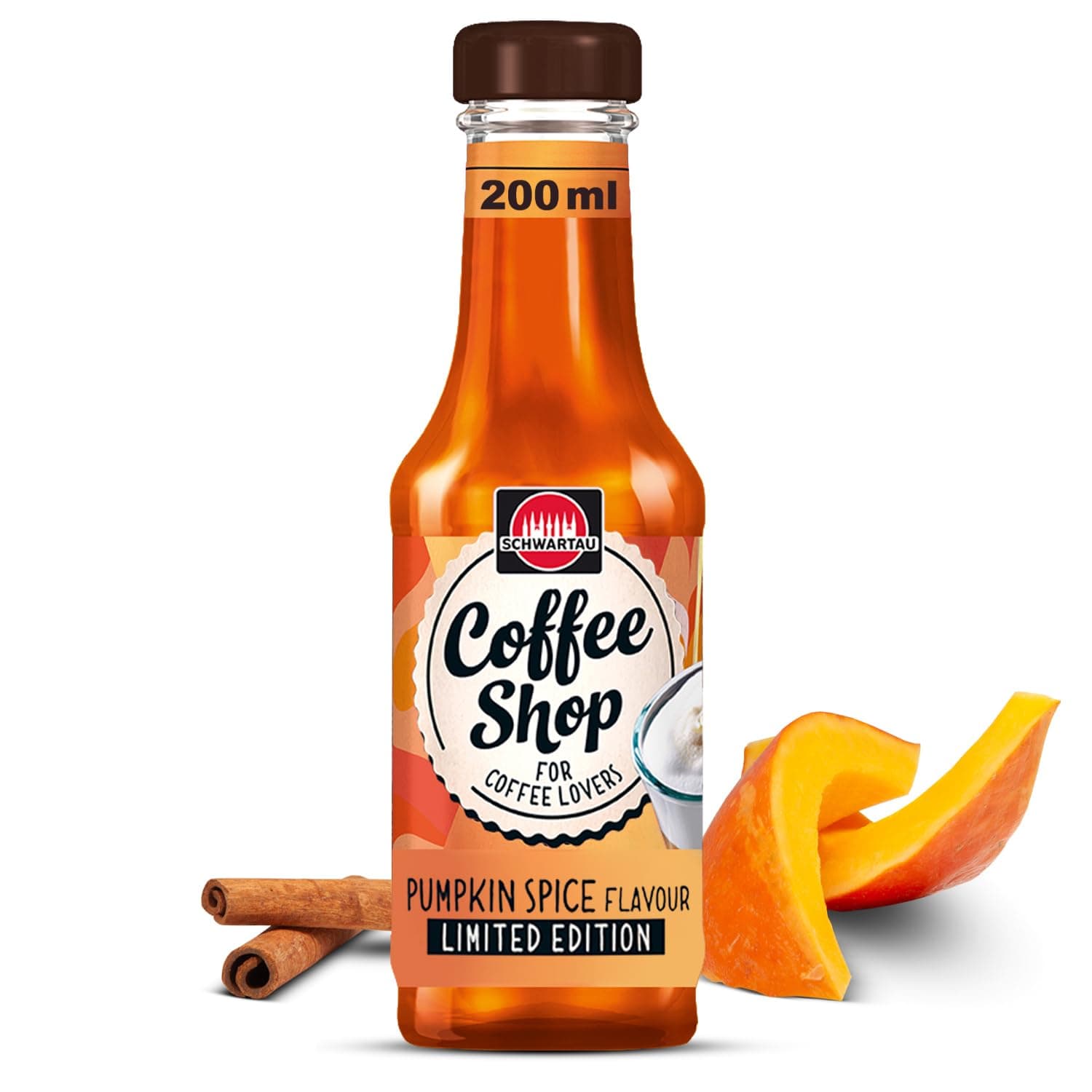 🎃 Schwartau Coffee Shop Pumpkin Spice Sirup - Barista-Qualität für Kaffee-Kreationen und Kaffeespezialitäten 🍂