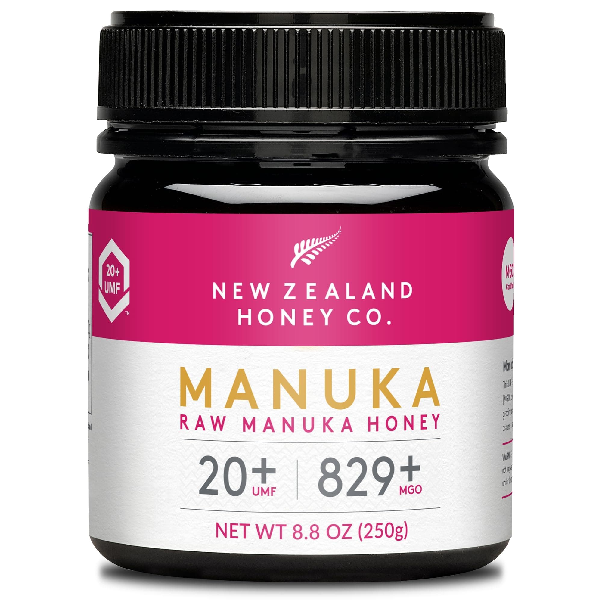 🍯 New Zealand Honey Co. Manuka Honig UMF 20+ MGO 829+ | 250g Rohhonig