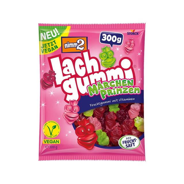 🌟 Nimm2 Lachgummi Märchenprinzen - 1 x 300g - Vegetarisches Fruchtgummi 🍬