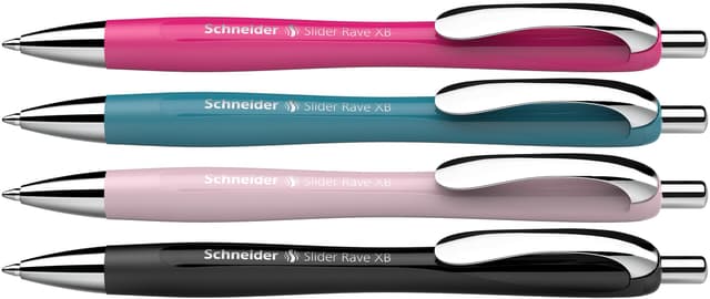 🌟 Schneider 132564 Slider Rave XB Kugelschreiber Set (Limitierte Sonderedition) - 4 Stück