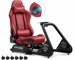 🏎️ GTPLAYER Simulator Cockpit Burgundy mit Lautsprechern