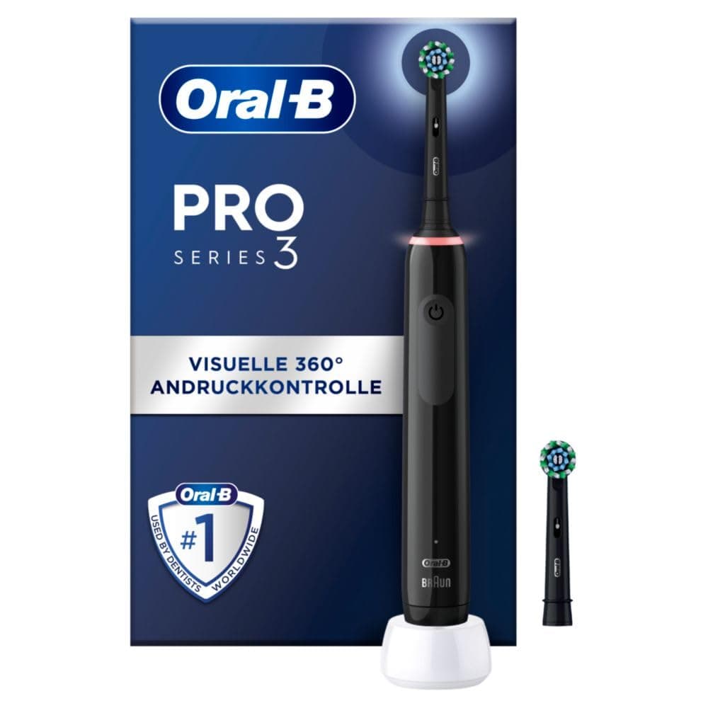 🌟 Angebot: Oral-B PRO 3 3000 Elektrische Zahnbürste 🪥, 2 CrossAction Aufsteckbürsten 🦷
