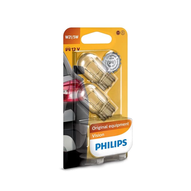 🚗🔆 Philips 12066B2 Vision W21/5W Signallampe, 2er Blister, weiß