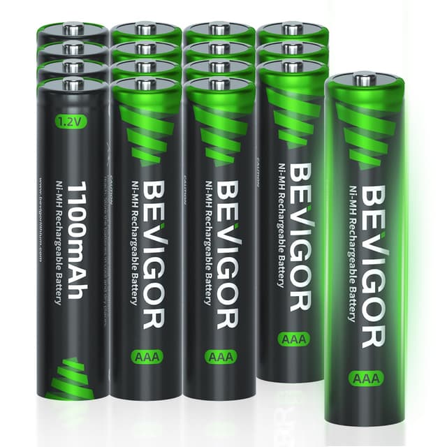 🔋🔋🔋 BEVIGOR AAA 1100mAh 1.2V Akkubatterien, 16 Stück Wiederaufladbar