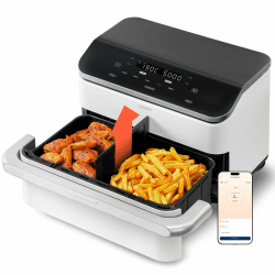 🔥 Angebot: COSORI Heißluftfritteuse 2 Kammern, Dual Blaze TwinFry 10L, Cremeweiß 🔥