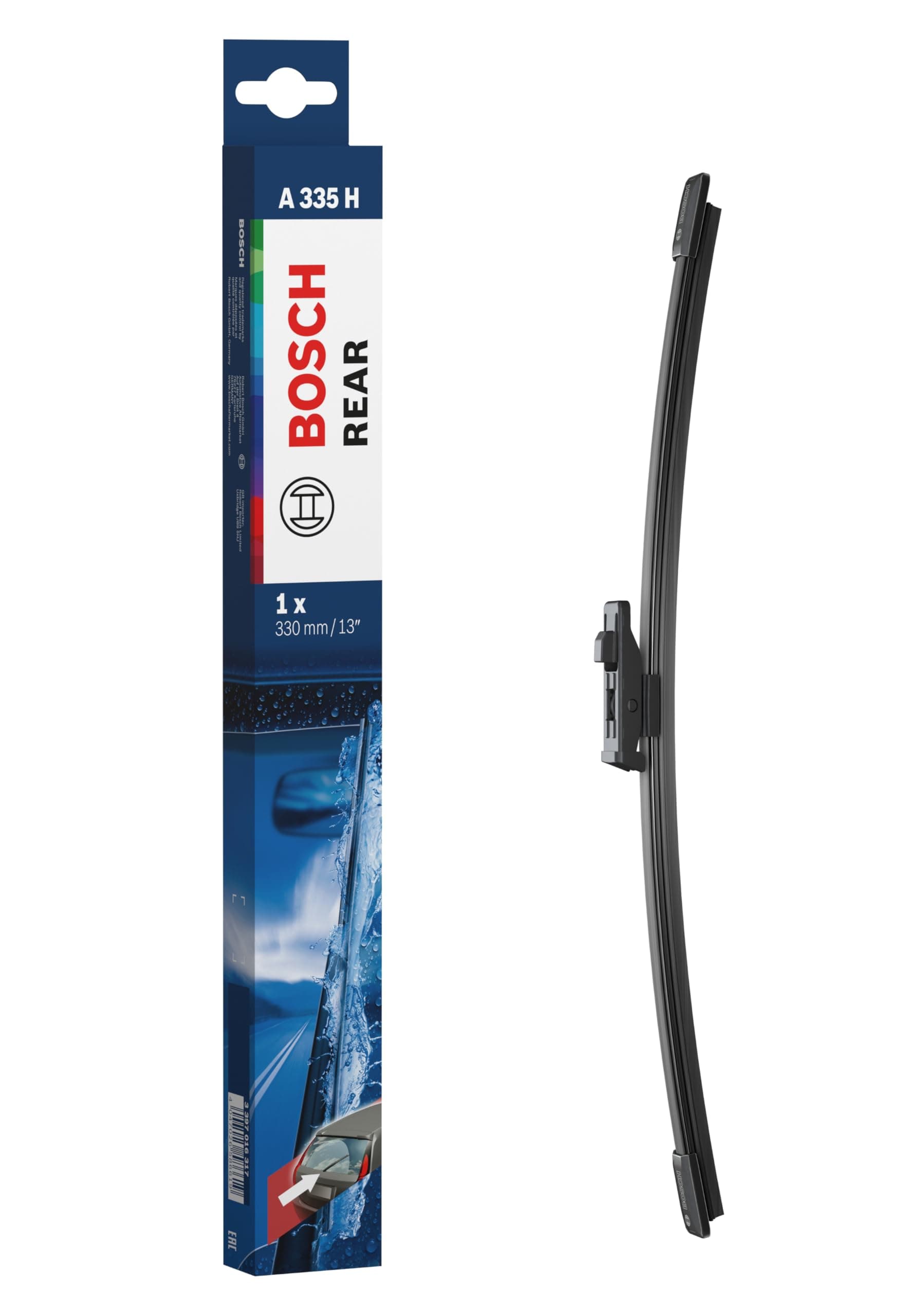 🚗 Bosch A335H - Scheibenwischer Rear - Länge: 330 mm - Heckscheibe Wischer 🌧️