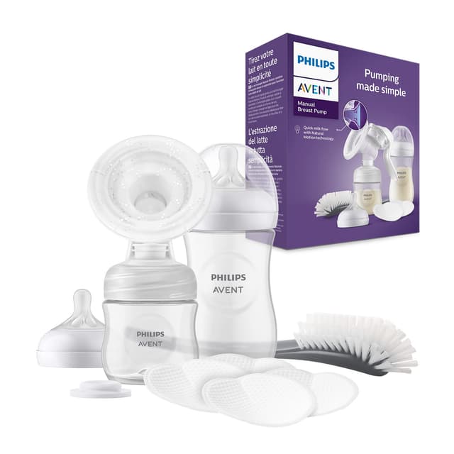 🤱🍼 Philips AVENT Handmilchpumpe Geschenkset: Einzelmilchpumpe, Babyflaschen und mehr!