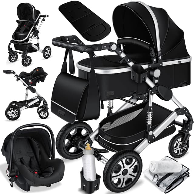 🌟 KESSER® Loops 3 in 1 Kinderwagen Kombikinderwagen Komplett-Set 🌟