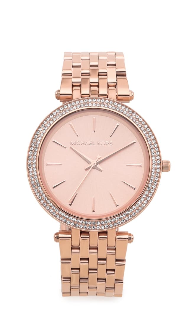 Michael Kors Darci Uhr für Damen in Roségold mit Quarzwerk und Edelstahlarmband