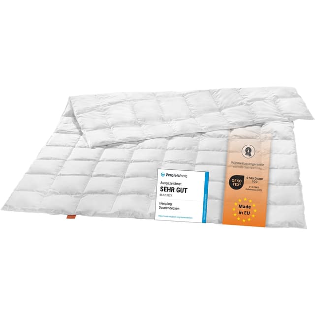 Sleepling 197142 Extra Leichte Sommer Daunendecke Bettdecke 155 x 220 cm