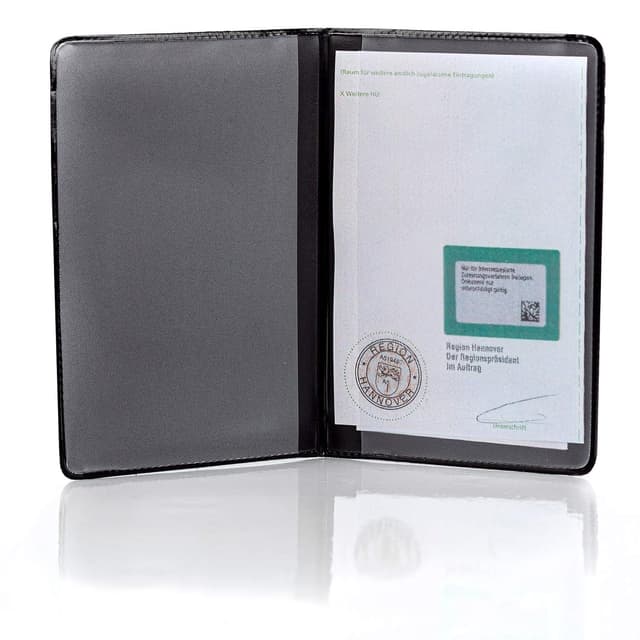 🚗 KFZ Schein Schutzhülle PVC 2 Fächer Etui Mappe - Made in Germany