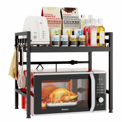 🔥 Angebot! Mointal Verstellbares Mikrowellenregal, 2-Stufig Erweiterbares Küchen Mikrowelle Ständer Regal 🌟