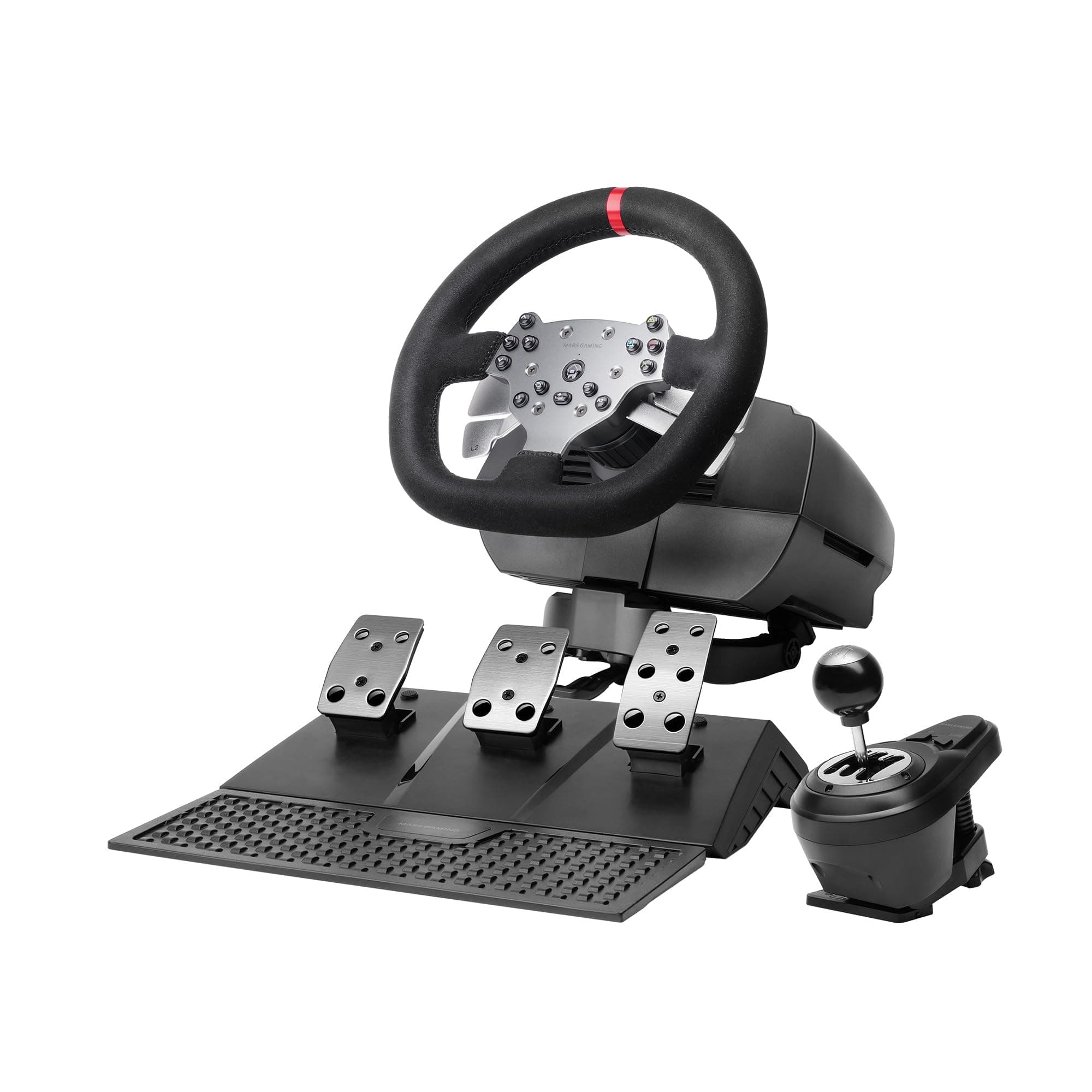 🏎️ Mars Gaming MWH-RSX SimRacing-Lenkrad Set mit Force Feedback und Doppelmotor 🎮