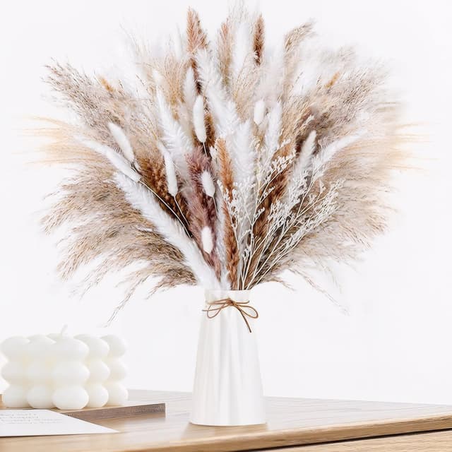 Natürliche Trockenblumen Deko | Pampasgras-Bouquet Schilfblume Deko 🌾🌸