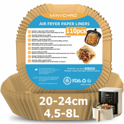 Angebot: Backpapier für Heißluftfritteuse 4,5L-8L 110 Stück 🍟🔥 Angebot bei HelloDeals