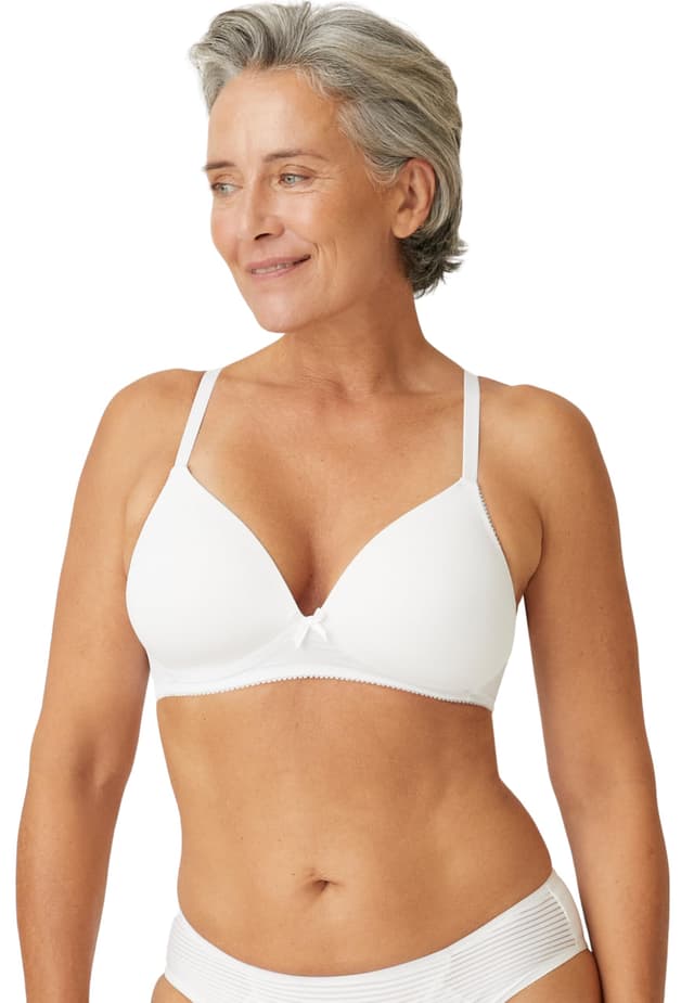 Naturana® Weißer Soft-BH ohne Bügel mit Schale [Cup A-D] 🌿🌸
