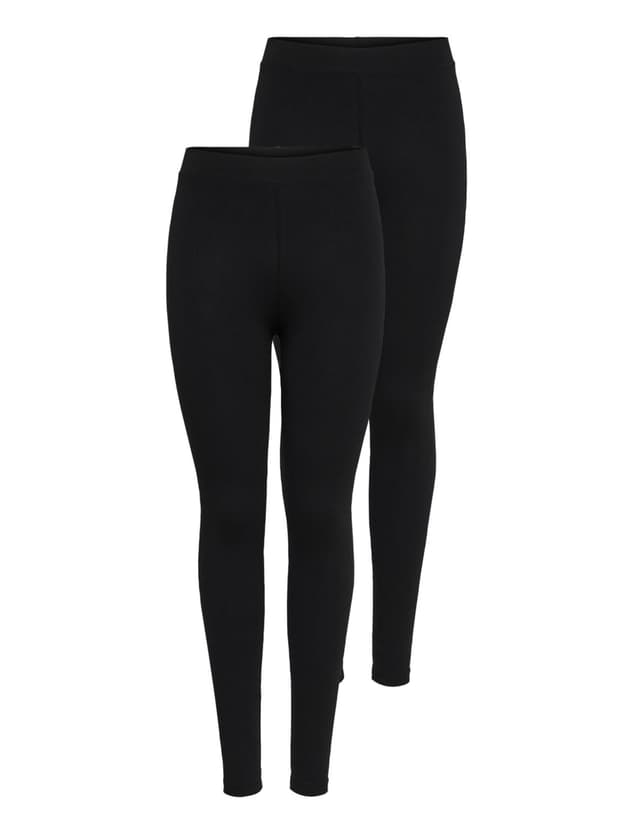 🔥 Nur für Frauen! 🌟 2er-Pack Slim Fit Leggings Größe L Schwarz