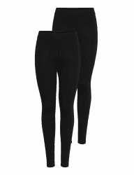 🔥 Nur für Frauen! 🌟 2er-Pack Slim Fit Leggings Größe L Schwarz Angebot bei HelloDeals