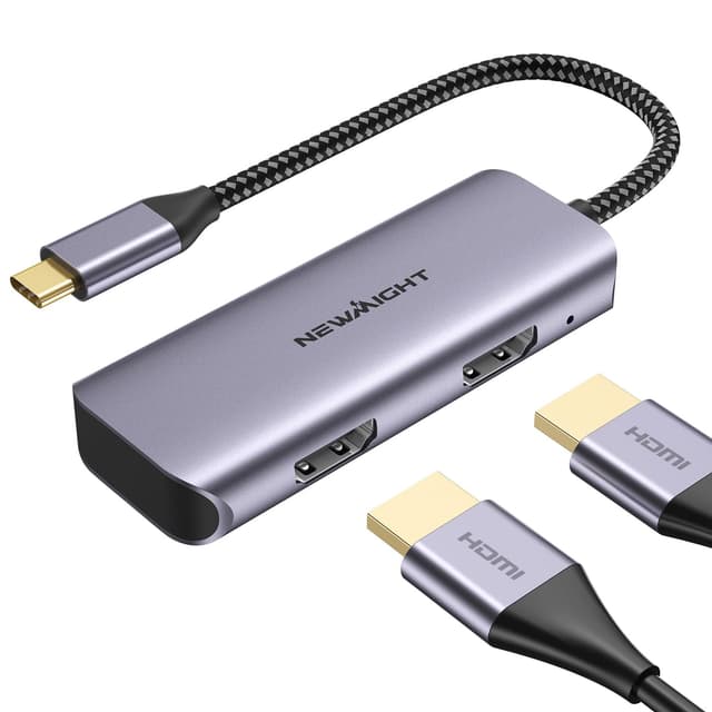 🔥 Angebot: Newmight USB C auf Dual-HDMI-Adapter für Dual-Monitor-Setup! 🖥️🖥️