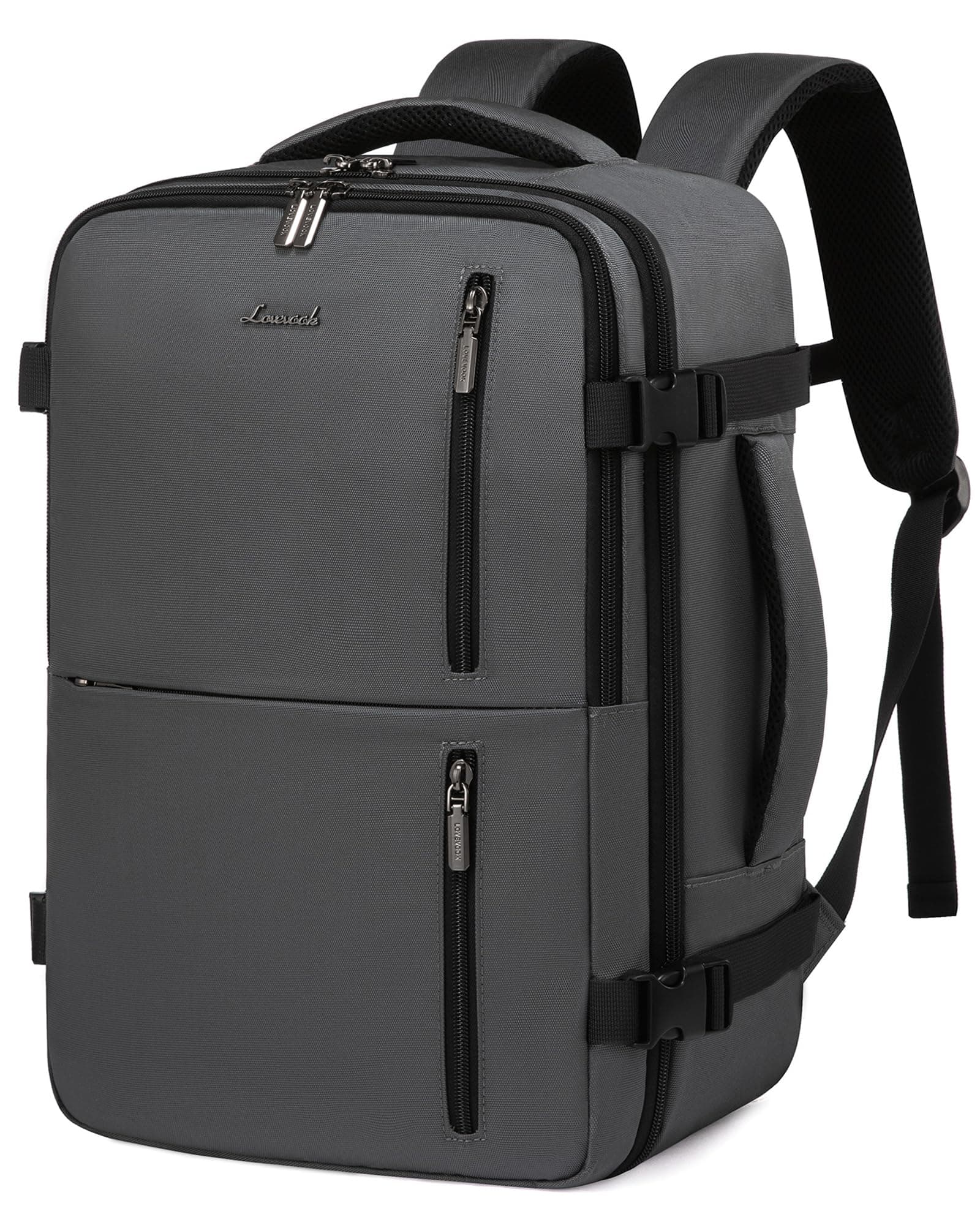 🎒 LOVEVOOK Ryanair Handgepäck Rucksack 40x20x25 - Grau 40 x 20 x 25 cm (14 Zoll) 🎒