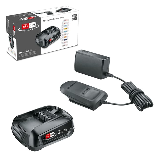 🔋🔌 Bosch 18V Akku und Ladegerät 2.5Ah (18V Starter Set, POWER FOR ALL) - Sonderangebot