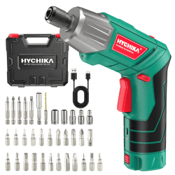 HYCHIKA Akkuschrauber mit 35 Zubehörteilen und LED-Licht 🛠️🔦 Angebot bei HelloDeals