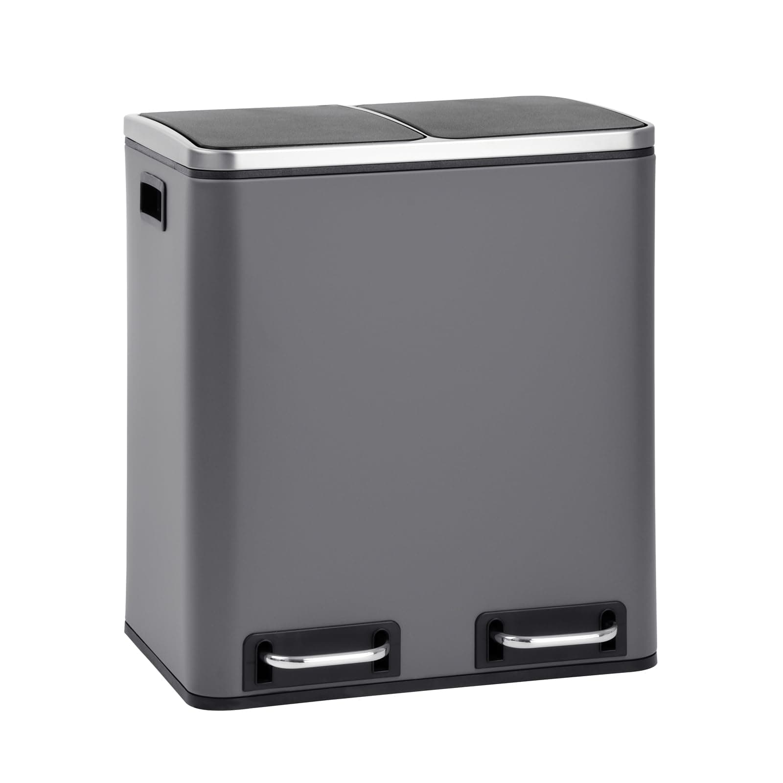 SVITA TM2X15 Treteimer 30 Liter Abfalleimer Mülltrennsystem Grau Grau TM2X15 🗑️