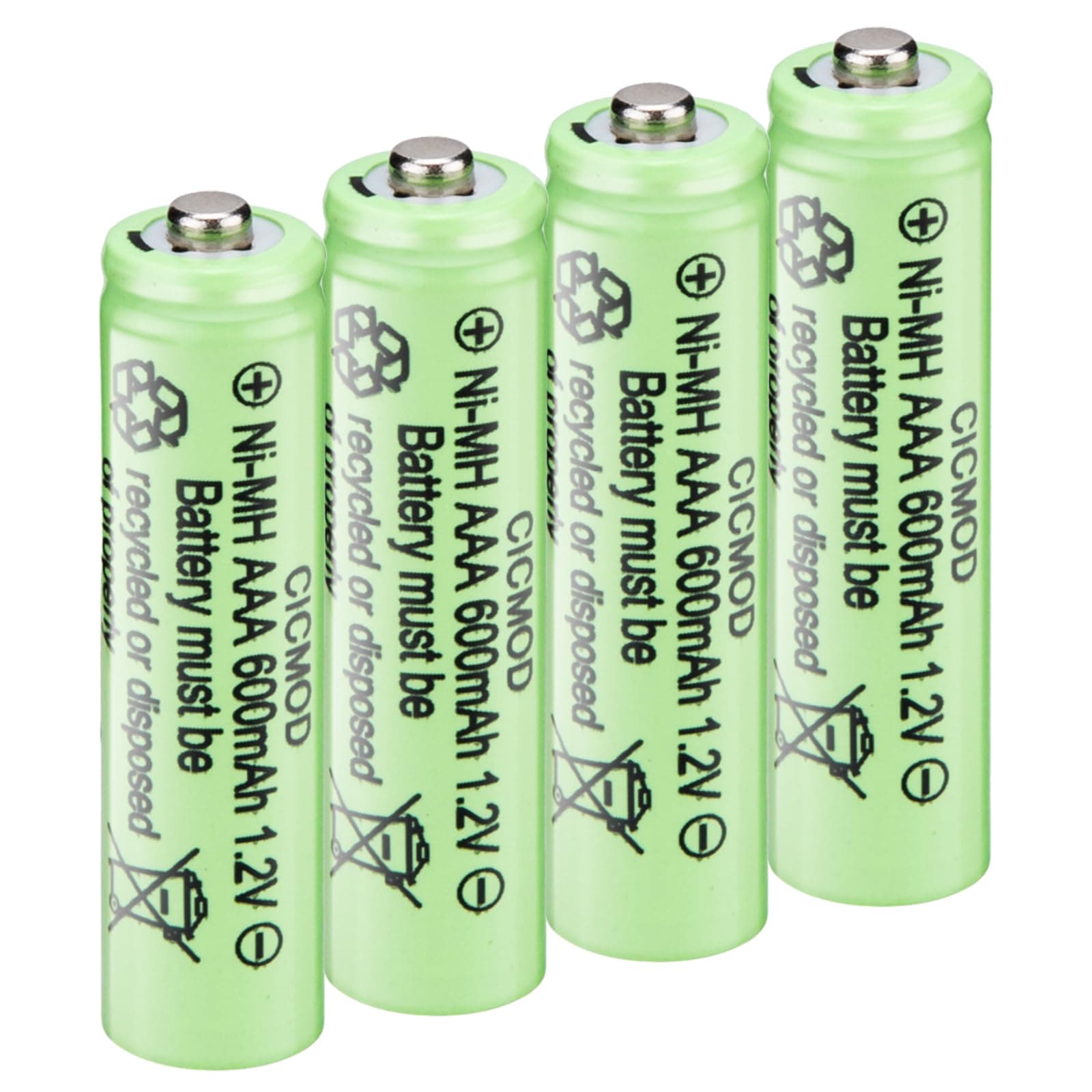 CICMOD 4 Stück AAA 600mAh Akku Wiederaufladbare 1,2V NI-MH Solar Aufladbare Akkubatterien 🌞🔋