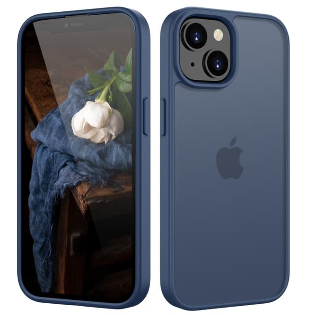📱 HGH Matt Hülle für iPhone 13 Mini 5,4 Zoll [Militärschutz] Dunkelblau