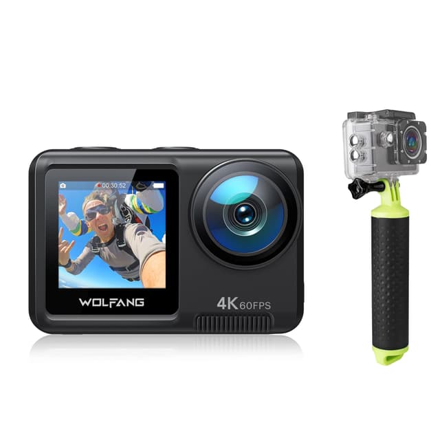 WOLFANG Action Cam GA420 4K60FPS & Schwimmender Griff Set Bundle 📸🏊