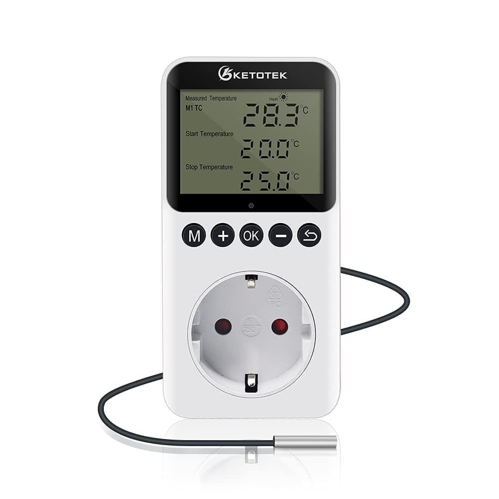 🌡️ KETOTEK Digital Thermostat Steckdose Timer Tag Nacht Temperaturregler 🌙