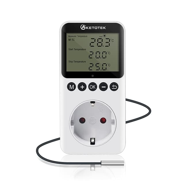🌡️ KETOTEK Digital Thermostat Steckdose Timer Tag Nacht Temperaturregler 🌙
