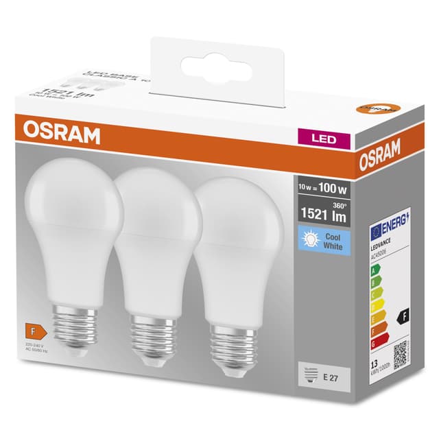 🔥 Angebot: Osram LED Lampen Base Classic A, Kolbenform, 3er-Pack