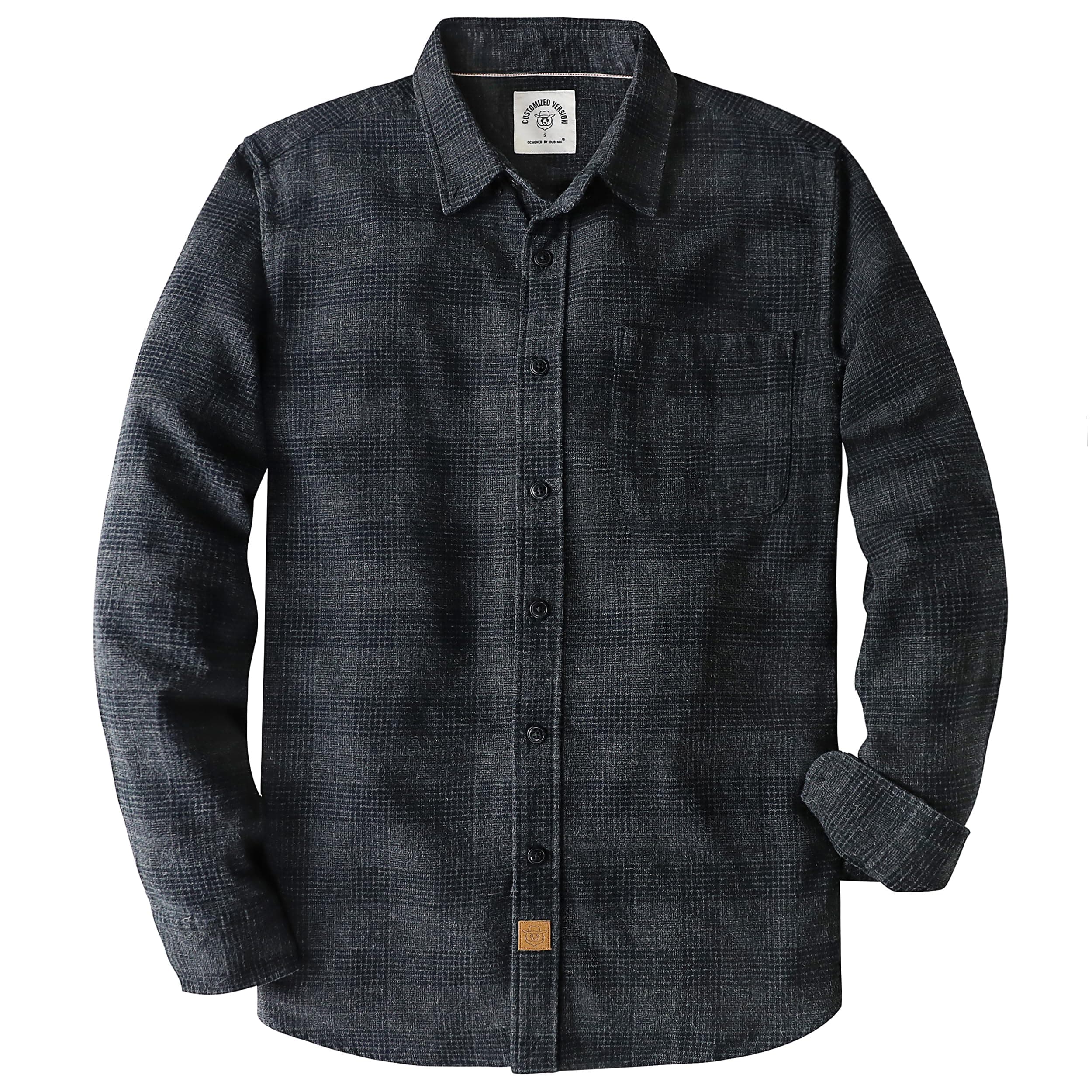 Dubinik® Flanellhemd Herren Kariert Button Down Outdoor Baumwolle Freizeithemden Flanellhemden Herren Langarm ❤️👕