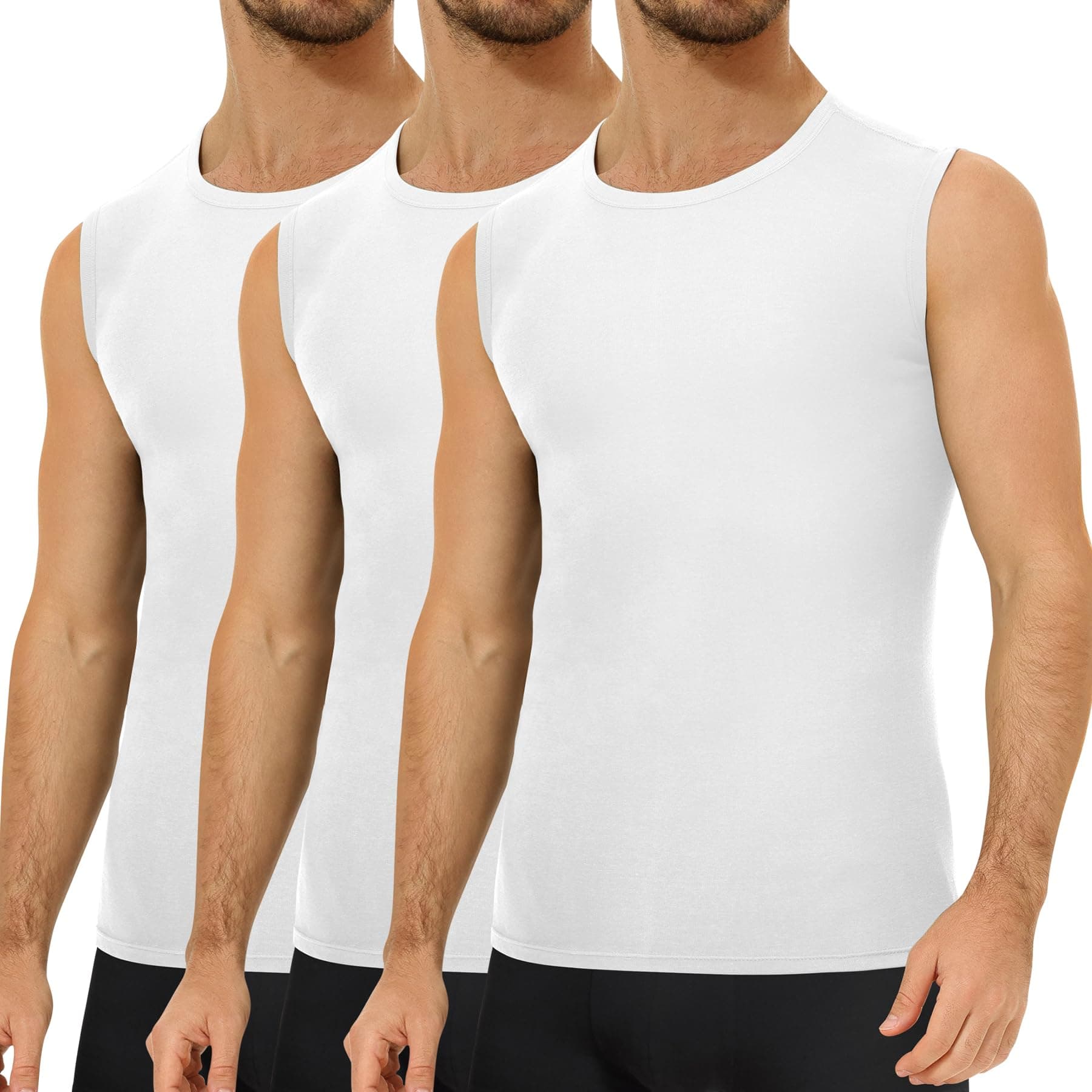 Angebot: Falechay 3er Pack Unterhemd Herren 100% Gekämmte Baumwolle Tank Top Herren Ärmelloses Unterhemden 🎉