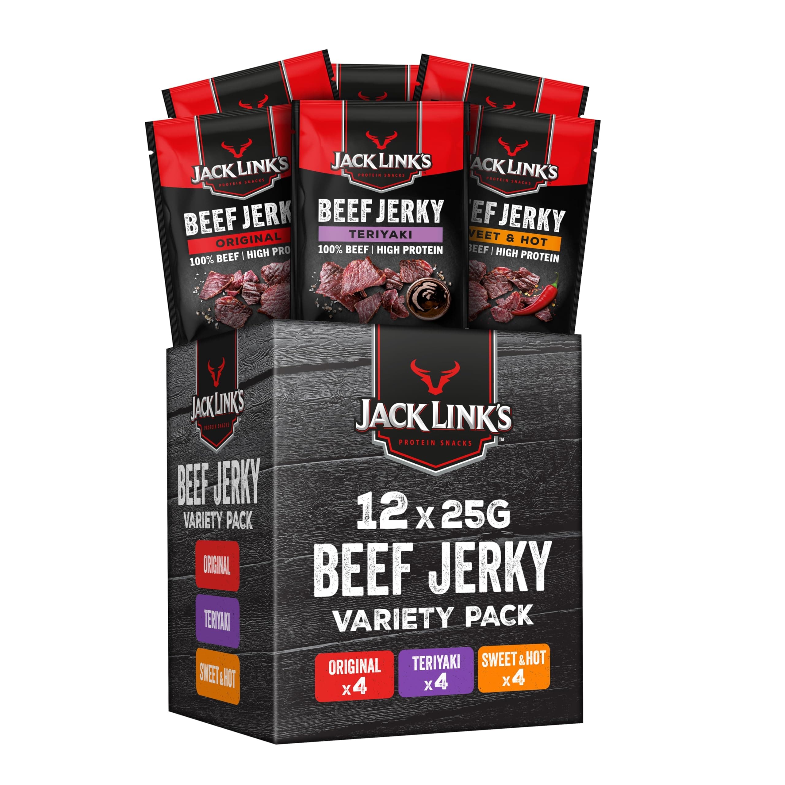 Angebot: Jack Links Beef Jerky Mischkarton - 12er Pack (12 x 25g) 🥩🔥