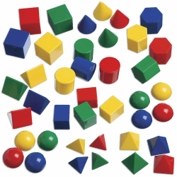 🔷 Lernvorteil edxeducation Mini-Geometriekörper-Set - 40 3D-Formen für Mathematik & Geometrie 🔶