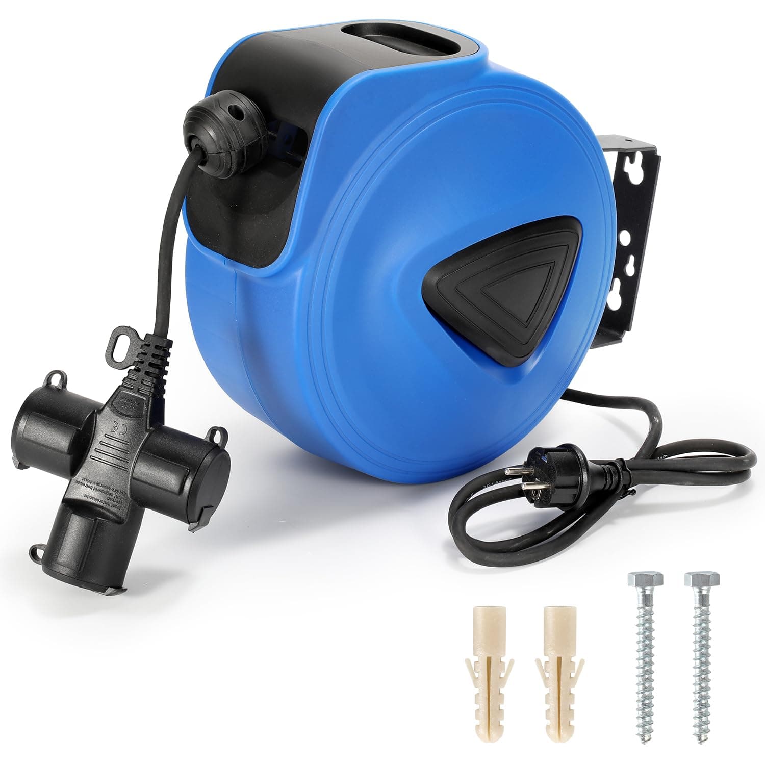 🔌🔋 FiQops Kabeltrommel Automatik 20m +1,5m - Wandmontage und Stopfunktion