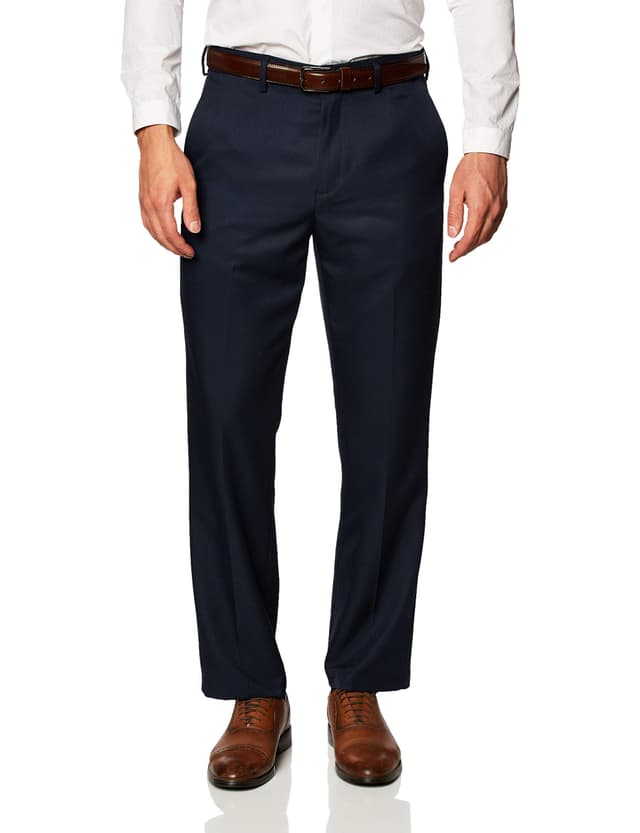 👔 Amazon Essentials Herren Flatfront-Anzughose Marineblau 40W / 32L