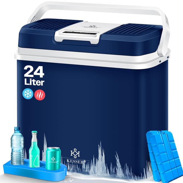 KESSER® 24 Liter Kühlbox | KÜHLT und WÄRMT | Thermo-Elektrische Kühlbox 12 Volt und 230 Volt
