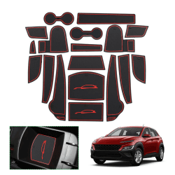 GAFAT 2022 2023 Hyunda-i Kona Hybrid/N Line Antirutschmatten (Rot) - Deal 2022