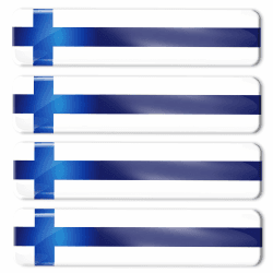 🇫🇮 Biomar Labs® 4 x Aufkleber 3D Gel Silikon Stickers Finnland Finland 🇫🇮
